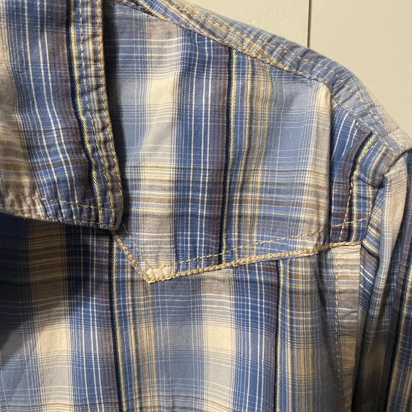 Dakota Grizzly Blue Plaid Casual Men's Shirt - Picture 6 of 7